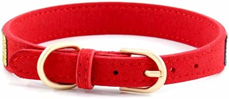 Serijoars Small Dog Collar with Rhinestone Crystal Diamond Colorful Bling Girl Puppy Cat Collars (XS, Red2)