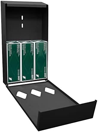 Standard Starter Dog Waste Station/Roll Bag System - 100% Rust-Free Powder-Coated Aluminum - Includes 400 dog waste bags (Matte Black)