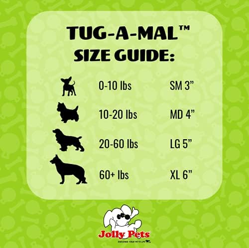 Jolly Pets Jolly Tug-a-Mal Monkey Tug/Squeak Toy, Medium