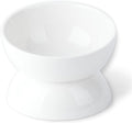 Cat Water Bowl, 16 OZ Ceramic Elevated Cat Bowls, 15° Tilted and Raised Pet Food Dish, Anti Vomiting Protect Pets' Spines and Whisker Fatigue
