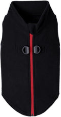 Gooby - Zip Up Fleece Vest, Fleece Jacket Sweater with Zipper Closure and Leash Ring, Black, Small