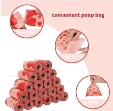 Biodegradable Pet Waste Bags with Dispenser, 36 Count, Dog Poop Bags (Pink)