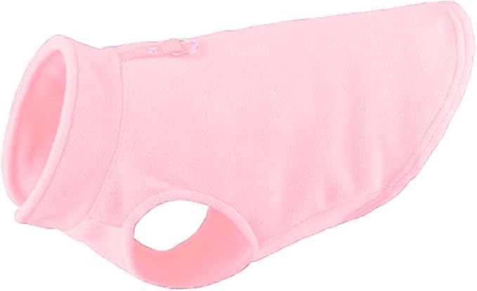 JACKO & CO - Fleece Vest Dog Sweater with Leash Ring - Soft, Warm & Lightweight Pullover Coat for Small & Medium Dogs, Puppies & Cats - Cozy Fall/Winter/Spring Pet Jacket (Pink Lemonade, L 10-16lbs)