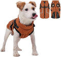 Warm Dog Coat Reflective Jacket, Waterproof Winter Coat for Dogs Turtleneck Dog Clothes for Cold Weather (Yellow, M(Chest:15.7-17.3",Neck:(14.5"))