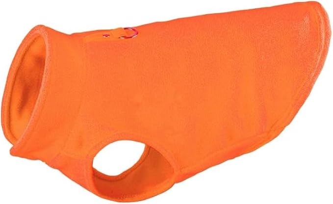 JACKO & CO - Fleece Vest Dog Sweater with Leash Ring - Soft, Warm & Lightweight Pullover Coat for Small & Medium Dogs, Puppies & Cats - Cozy Fall/Winter/Spring Pet Jacket (Pumpkin, XX-Large 25-35lbs)