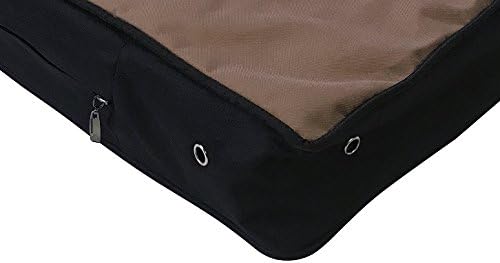Premium Mixed Shredded Memory Foam Overfilled Orthopedic Pillow Pet Dog Bed with Inner Cover and Washable Durable Tough Oxford Fabric External Cover case (XL 48x30 inches, Standard Brown)