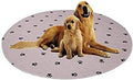 SincoPet Washable Dog Pee Pads with Puppy Grooming Gloves,Puppy Pads,Reusable Pet Training Pads,Large ,Waterproof Pet Pads for Dog Bed Mat,Super Absorbing Whelping Pads,36 Round Inch (Pack of 2)