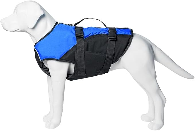 Stunt Puppy Float Doggy Life Jacket, Ergonomic Dog Life Vest for Swimming, Patented Design for Secure Fit, X-Small, Blue