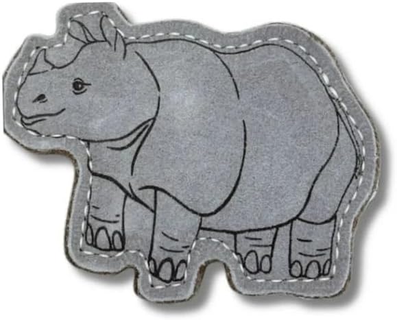 Yeti Dog Chew Premium Leather Dog Toy, All Natural Ethically Sourced, One-Horned Rhinoceros