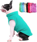 JACKO & CO - Fleece Vest Dog Sweater with Leash Ring - Soft, Warm & Lightweight Pullover Coat for Small & Medium Dogs, Puppies & Cats - Cozy Fall/Winter/Spring Pet Jacket (Turquoise, XXL 25-35lbs)