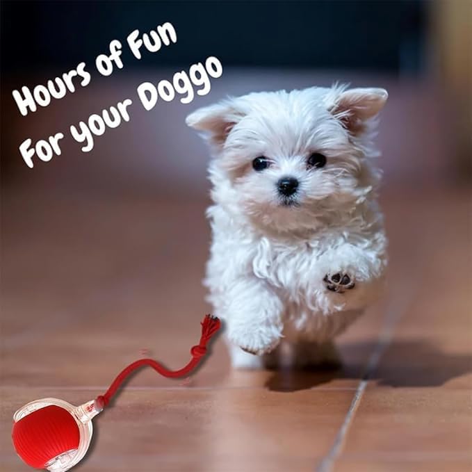 2024 New Electric Dog Ball Toy for Cat,360° Smart Automatic Interactive Rolling Dog Smart Pet Toy Ball,Gift for Kids