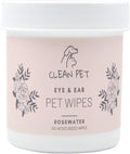 Veterinary Eye & Ear Wipes for Dogs & Cats - Removes Tear Stains & Infection Treatment - Hypoallergenic Rosewater - 100 Count