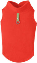 Gooby - Fleece Vest, Small Dog Pullover Fleece Jacket with Leash Ring, Pumpkin, X-Small