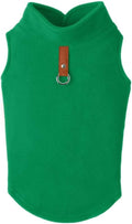 Gooby - Fleece Vest, Small Dog Pullover Fleece Jacket with Leash Ring, Green, X-Large