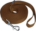 Dog/Puppy Obedience Recall Training Agility Lead - 15ft 20ft 30ft 40ft 50ft Training Leash - Great for Play, Camping, or Backyard (Brown, 15 Feet)