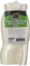 Redbarn Pet Products All-Natural Beef Cheek Rolls for Dogs, Grain-Free Cow Cheeks, Naturally Rich in Collagen, Available in Chicken & Carrot Glaze or Uncoated (Original, Small/Medium (Pack of 25))