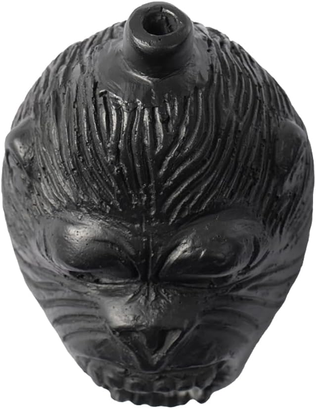 Aztec Death Whistle, Up To125+ Decibels Loud Real Screaming Silbato Azteca Death Whistles Loudest Authentic Human Ehecachichtli Sounding Screams Aztec War Whistle Halloween Costumes Gift (Black)