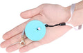 Retractable Dog Leash for Small Dogs Cats up to 11lbs with 6.5ft Anti-Pull Strong Nylon Tape, Hands Free, Mini and Portable Walking Leash with Wrist Strap, One-Hand Brake, Blue Round