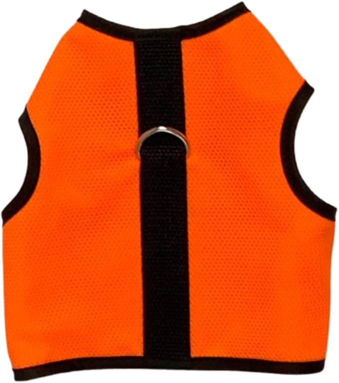 Kitty Holster Cat Harness – Ultra-Breathable Cool Mesh, Cat Accessories - 100% Cotton Lining, Lightweight & Secure with Hook-and-Loop, Vet-Recommended, Made in USA – XS, Safety Orange