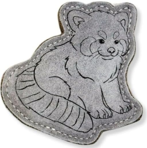 Yeti Dog Chew Premium Leather Dog Toy, All Natural Ethically Sourced, Red Panda