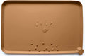 Hoki Found X-Large Silicone Pet Feeding Mats - Non-Slip Dog Cat Bowl Placemats - Waterproof - For Carpet - Butterscotch