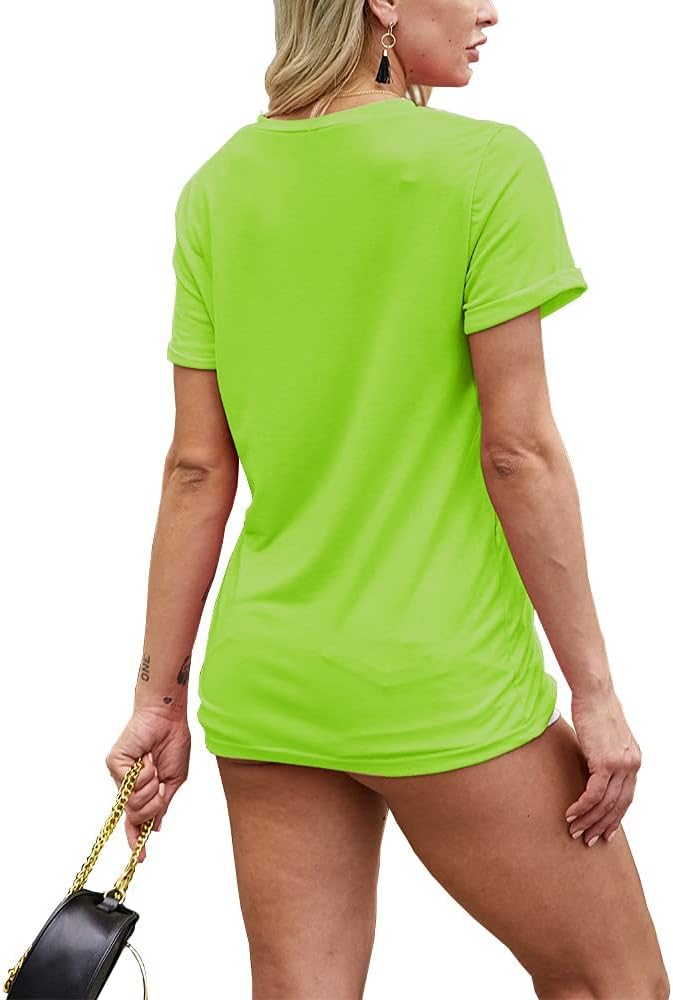 NIUBIA Women's T Shirts Summer Tops Simple Heart Graphic Shirts Sayings Short Sleeve Vacation Casual Blouse Thankful Tee