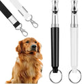 Dog Whistle to Stop Barking Neighbors Dog, Adjustable Ultrasonic Silent Dog Whistle, Professional Recall Dog Training Whistles, with Lanyard (Black and White) 2 Pack Dog Whistle.