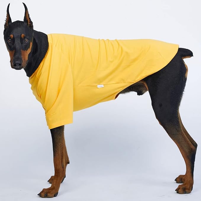 Dog Shirt for Small Dogs Plain T-Shirts Soft Breathable Dog Cotton Shirt pet Clothes (X-Large, Yellow)