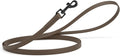 Dogline Biothane Waterproof Dog Leash Strong Coated Nylon Webbing with Black Hardware Odor-Proof Easy to Clean High Performance for Small or Large Dogs Made in USA 4 or 6 ft Lead, Dark Chocolate Brown