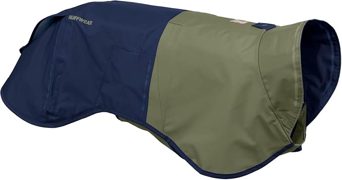 Ruffwear, Sun Shower Dog Raincoat, All-Weather Jacket, Waterproof, Windproof & Lightweight, Midnight Blue, X-Large