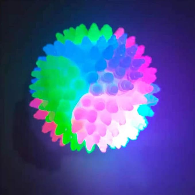 FineInno 2Pcs Dog Balls,2inch Light Up Dog Balls,Flashing Elastic Ball,Glowing Interactive Led Pet Toys for Puppy Small Medium Dogs Cats