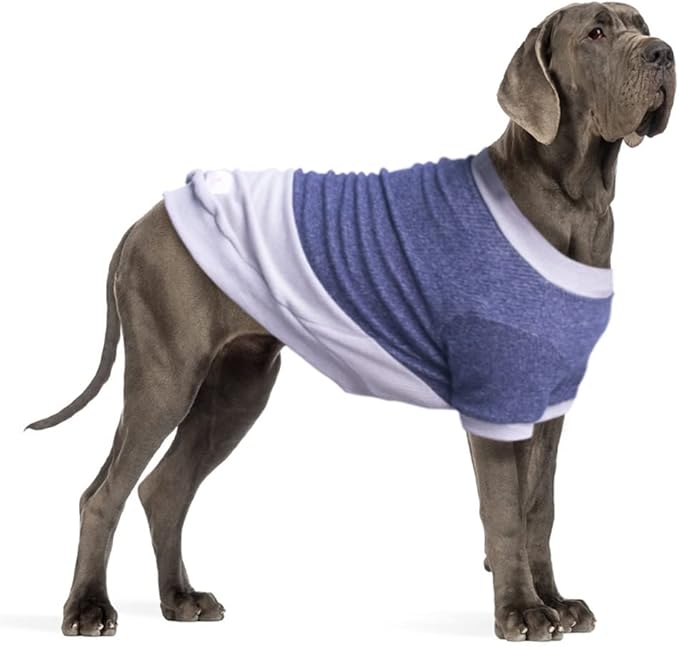 Extra Large Dog Sweaters Warm Clothes Pullover Sweatshirts for Labrador Rottweiler Great Dane, Blue Grey, 9X-Large