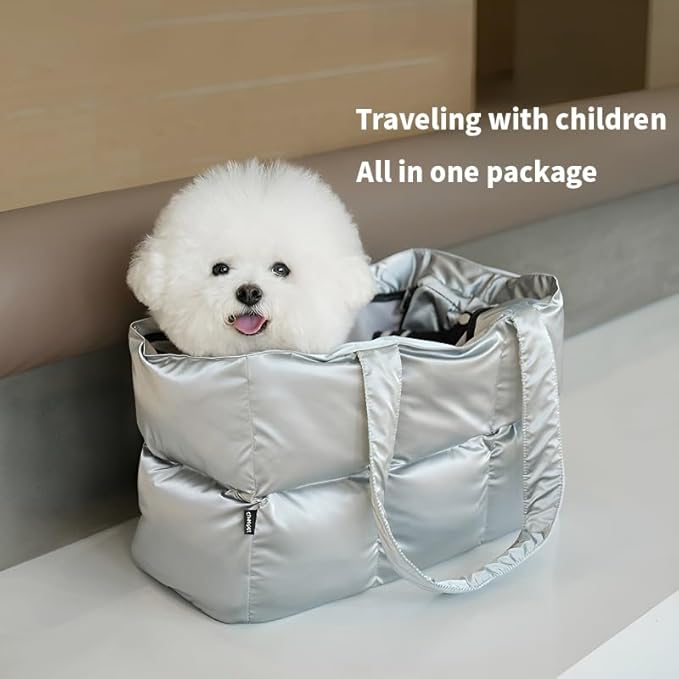 Small Dog Carrier Purse & Cat Tote Bag, Soft-Sided Handbag with Safety Strap, Breathable Mesh, Comfort Carry & Plush Cotton Interior, Lightweight Pet Travel Carrier for Daily Adventures (Pink)