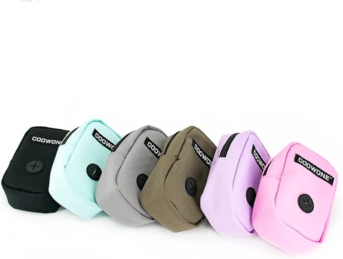 COOWONE Dog Treat Pouch with Clip, Treat Pouches for Pet Training, Small Dog Treat Container Treat Bag for Leash, Waterproof Dog Treat Bag, Hands-free Training Pouch