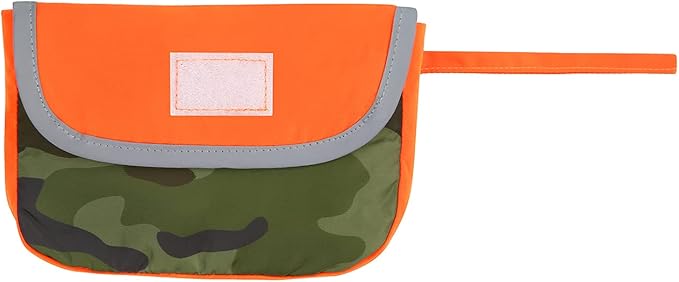 HDE Reversible Dog Raincoat Hooded Slicker Poncho Rain Coat Jacket for Small Medium Large Dogs Camo Orange - M