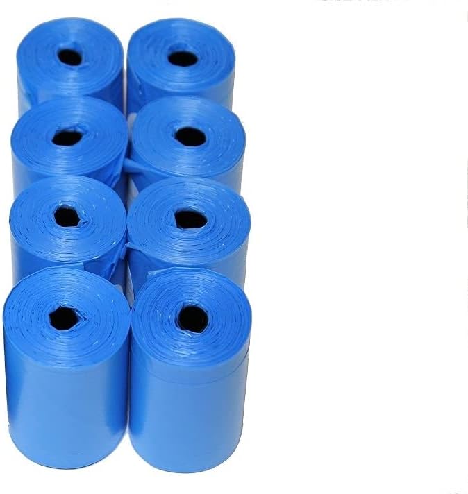 Easy Open & Strong Leak-Proof Poop Bags Dog Waste Bags 13.25 x 9" Made in USA .Bags are easier to tie than standard 12 inch bags (Blue)
