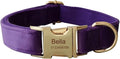 Dog Collar Custom Personalized Engraved Name and Phone Number for Puppy Small Medium Large Pets (S, Purple)