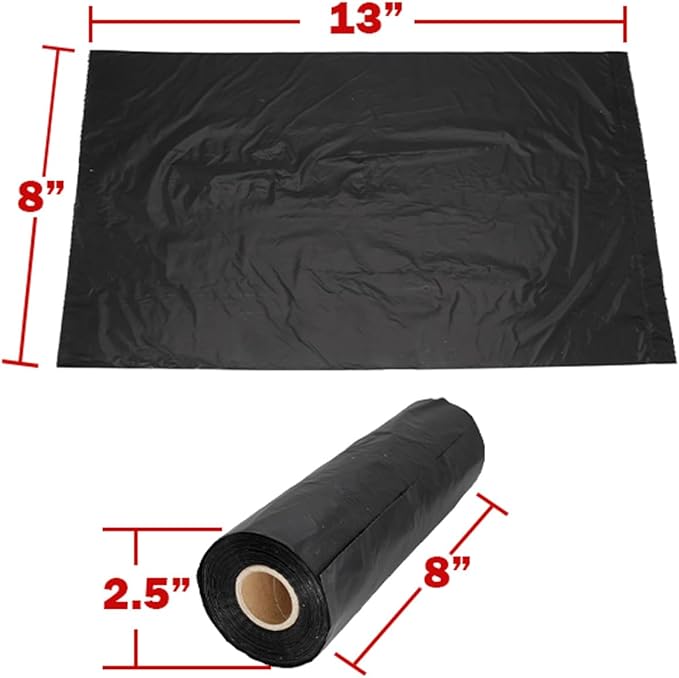 Standard Starter Dog Waste Station/Roll Bag System - 100% Rust-Free Powder-Coated Aluminum - Includes 400 dog waste bags (Matte Black)
