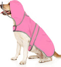 HDE Dog Raincoat with Clear Hood Rain Jacket Poncho for Small Medium Large Dogs Pink - 3XL