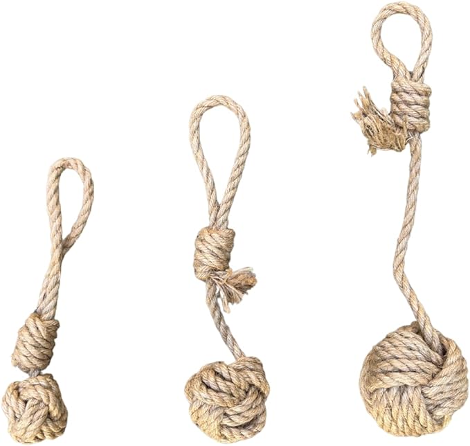 Hemp Rope Dog Tug Toy - Eco-Friendly Lasting Performance - Interactive & Entertaining Dog Gift - No Harmful Dyes or Chemicals, Perfect for Large Dogs, (Up to 50lbs +)
