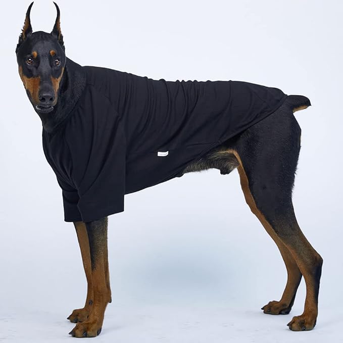 Dog Shirt for Small Dogs Plain T-Shirts Soft Breathable Dog Cotton Shirt pet Clothes (4X-Large, Black)