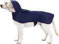 Pet Raincoat Packable Hooded Dog Rain Jacket Reflective Strips Lightweight Adjustable Poncho for Small Medium Large Dogs Blue XL