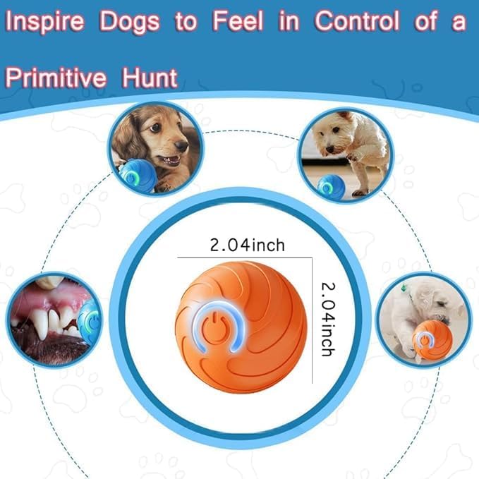 Smart Jumping Ball Toy for Cats, Dura-Spin Electric Cat Ball, Interactive Toys for Indoor Cats,cat Toys for Bored Indoor Adult cat - 1pack Orange