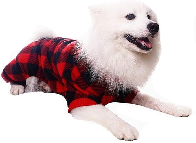 SCENEREAL Dog Pajamas for Small to Large Dogs Soft Pet Sweater Clothes Warm Puppy Onesie Outfits for Doggie Winter Christmas - Dog Jammies Pjs