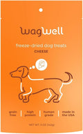 WagWell Freeze Dried Cheese Dog Treats - Grain-Free, High-Protein Pasteurized Dog Treats Made in The USA - Human-Grade, Minimally Processed & Preservatives Free
