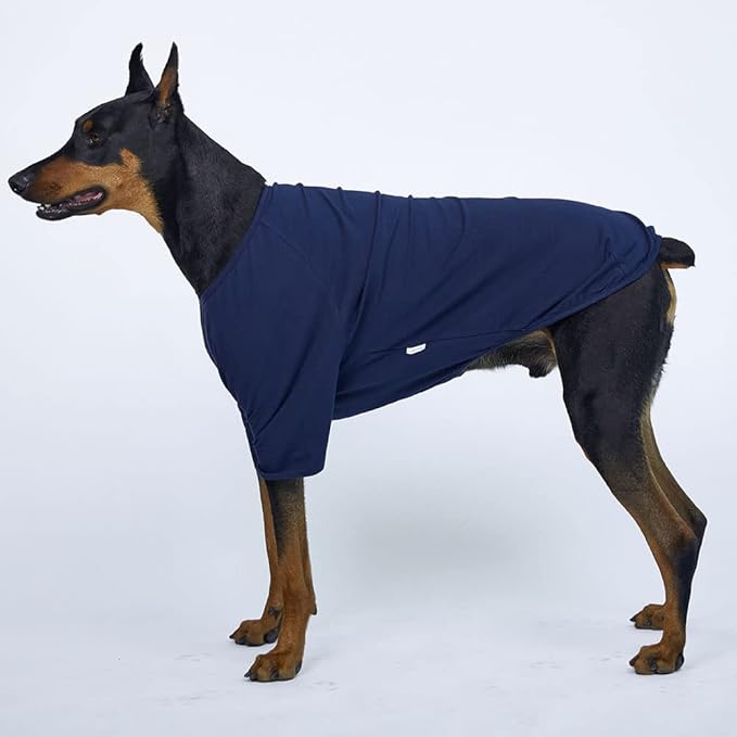 Dog Shirt for Small Dogs Plain T-Shirts Soft Breathable Dog Cotton Shirt pet Clothes (5X-Large, Navy)