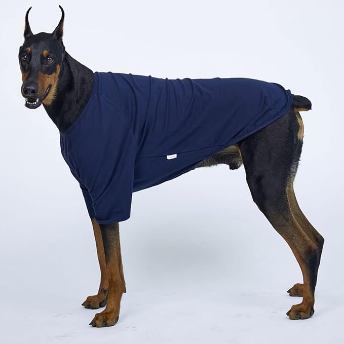Dog Shirt for Small Dogs Plain T-Shirts Soft Breathable Dog Cotton Shirt pet Clothes (3X-Large, Navy)