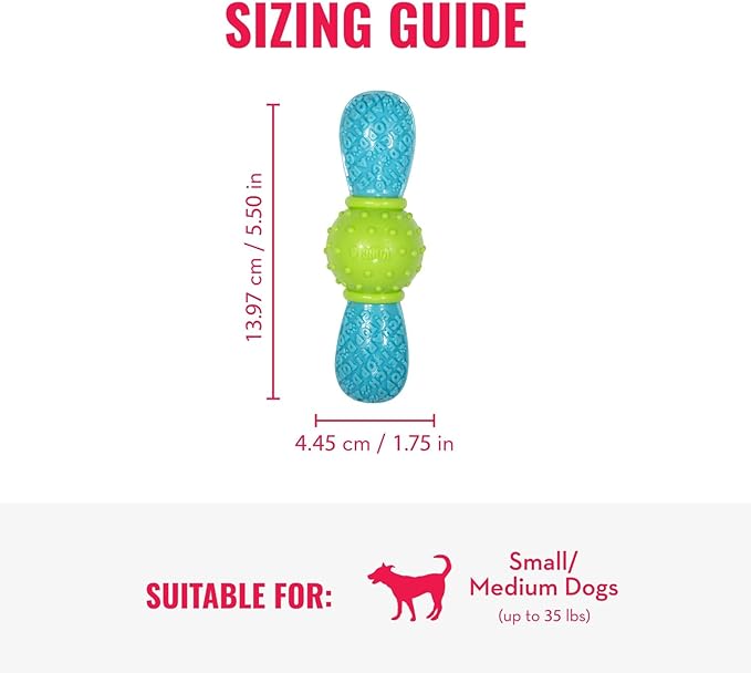 KONG CoreStrength Bow Tie Bone - Dog Dental Chew Toy - Durable, Multi-Layered Dog Toy for Enrichment Play & Dental Care - with Textured Body for Teeth Cleaning - for Small/Medium Dogs