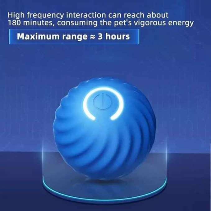 Interactive Dog Ball, Blue 2.2 Inch Electric Dog Toy for Small/Medium Dogs, Automatic Moving Electric Rolling Dog Toy, Ideal Gift for Dog Owners Seeking Interactive Rolling Ball