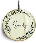 Cat Dog ID Tags Personalized 9 Corolla Styles Flower Wreath to Choose for Extra Small Pets Collar Accessories Shiny Brass Copper Engraved Custom on Both Side